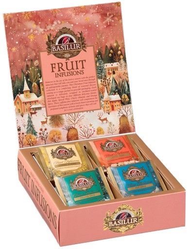 Basilur FRUIT INFUSIONS zestaw herbat owocowych 4 SMAKI ŚWIĄTECZNE - 40 szt - obrazek 2