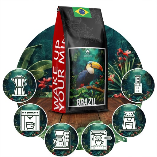 Kawa ziarnista 1kg Brazylia Cerrado Świeżo Palona Arabica 100% SingleOrigin - obrazek 4
