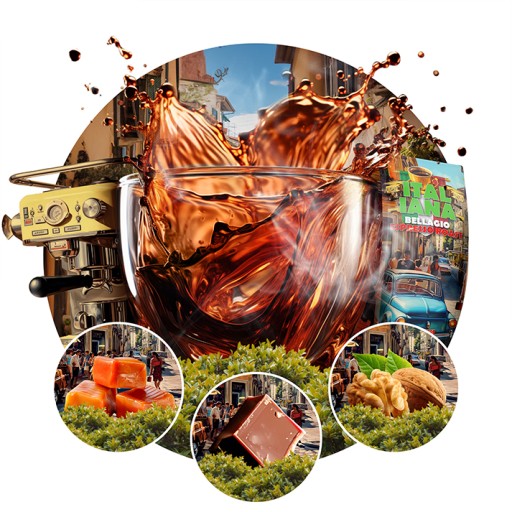 Kawa ziarnista 1kg ITALIANA BELLAGIO ROAST -Świeżo palona BLUE ORCA +GRATIS - obrazek 4