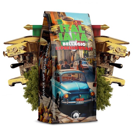 Kawa ziarnista 1kg ITALIANA BELLAGIO ROAST -Świeżo palona BLUE ORCA +GRATIS - obrazek 7
