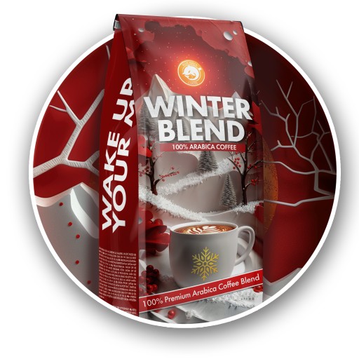 Kawa ziarnista 1kg WINTER BLEND 100% Arabica ŚWIEŻO PALONA Blue Orca - obrazek 2