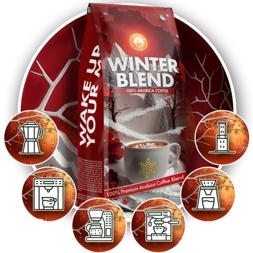 Kawa ziarnista 1kg WINTER BLEND 100% Arabica ŚWIEŻO PALONA Blue Orca - obrazek 6