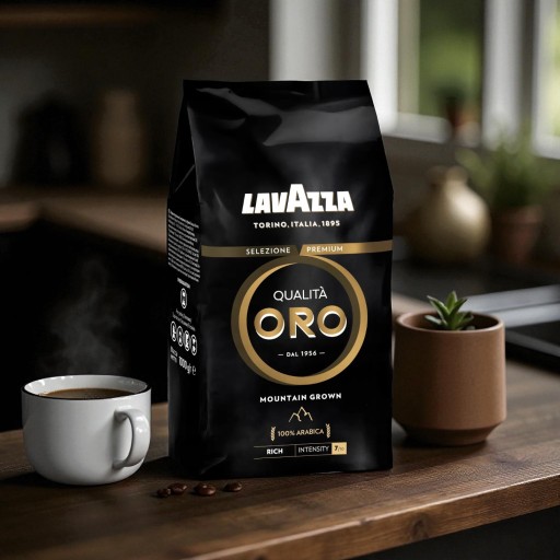 Kawa ziarnista Lavazza Qualità Oro Mountain Grown Arabica 100% 1 kg 1000 g - obrazek 3