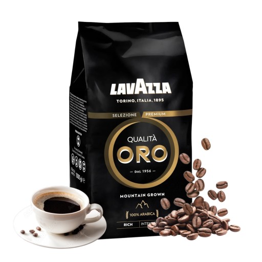 Kawa ziarnista Lavazza Qualità Oro Mountain Grown Arabica 100% 1 kg 1000 g - obrazek 4