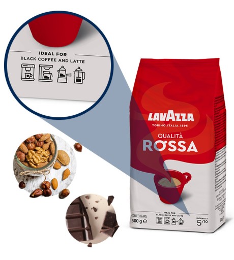 Kawa ziarnista Lavazza Qualita Rossa 500g - obrazek 4