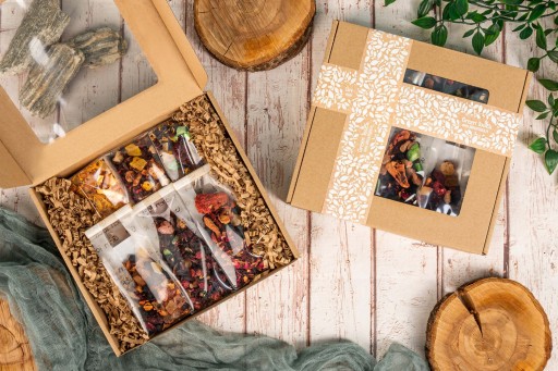 Zestaw herbat OWOCOWYCH 6 szt w pudełku prezent upominek herbaty naturalne - obrazek 2