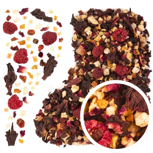 Zestaw herbat OWOCOWYCH 6 szt w pudełku prezent upominek herbaty naturalne - obrazek 4